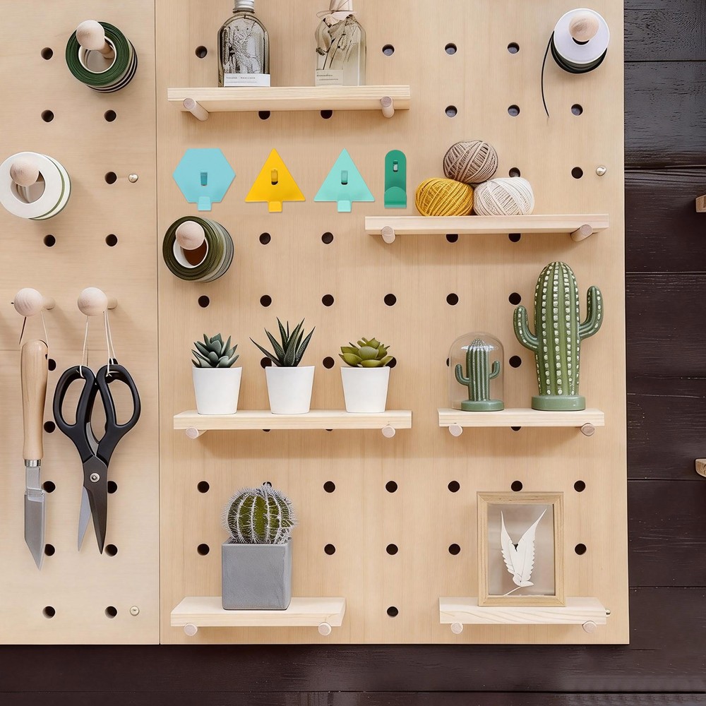 20Pcs PegBoard Hooks, 2" U Shape Study Peg Hooks for Wall Organizer, Black