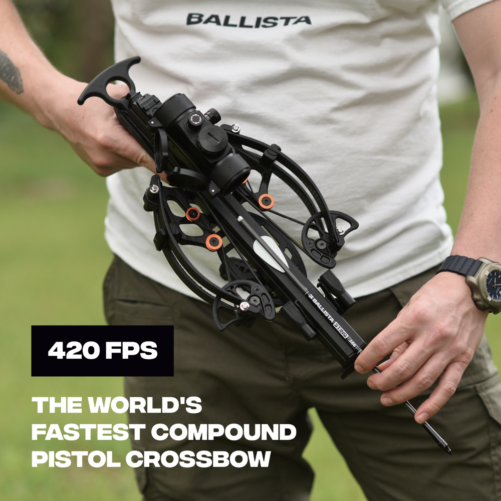 BALLISTA BAT Reverse Draw Compound Crossbow 420fps/150lbs/3lbs