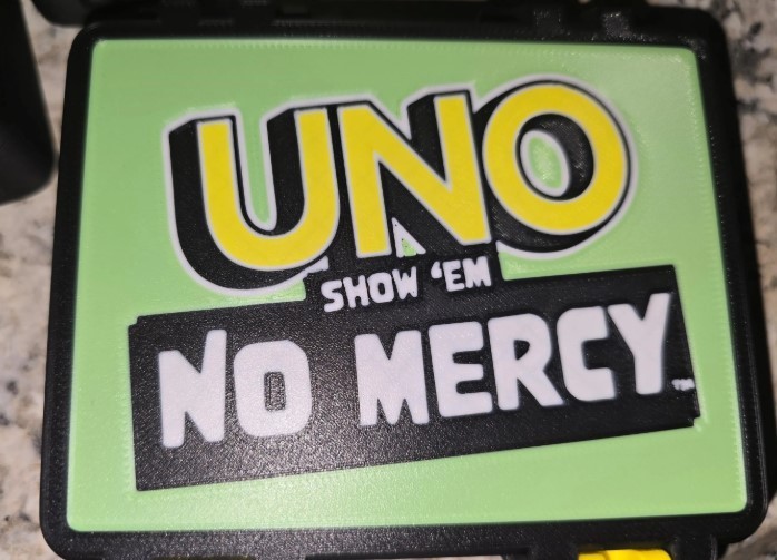 3D Printed UNO No Mercy Dual Deck Holder - Multiple Colors Available