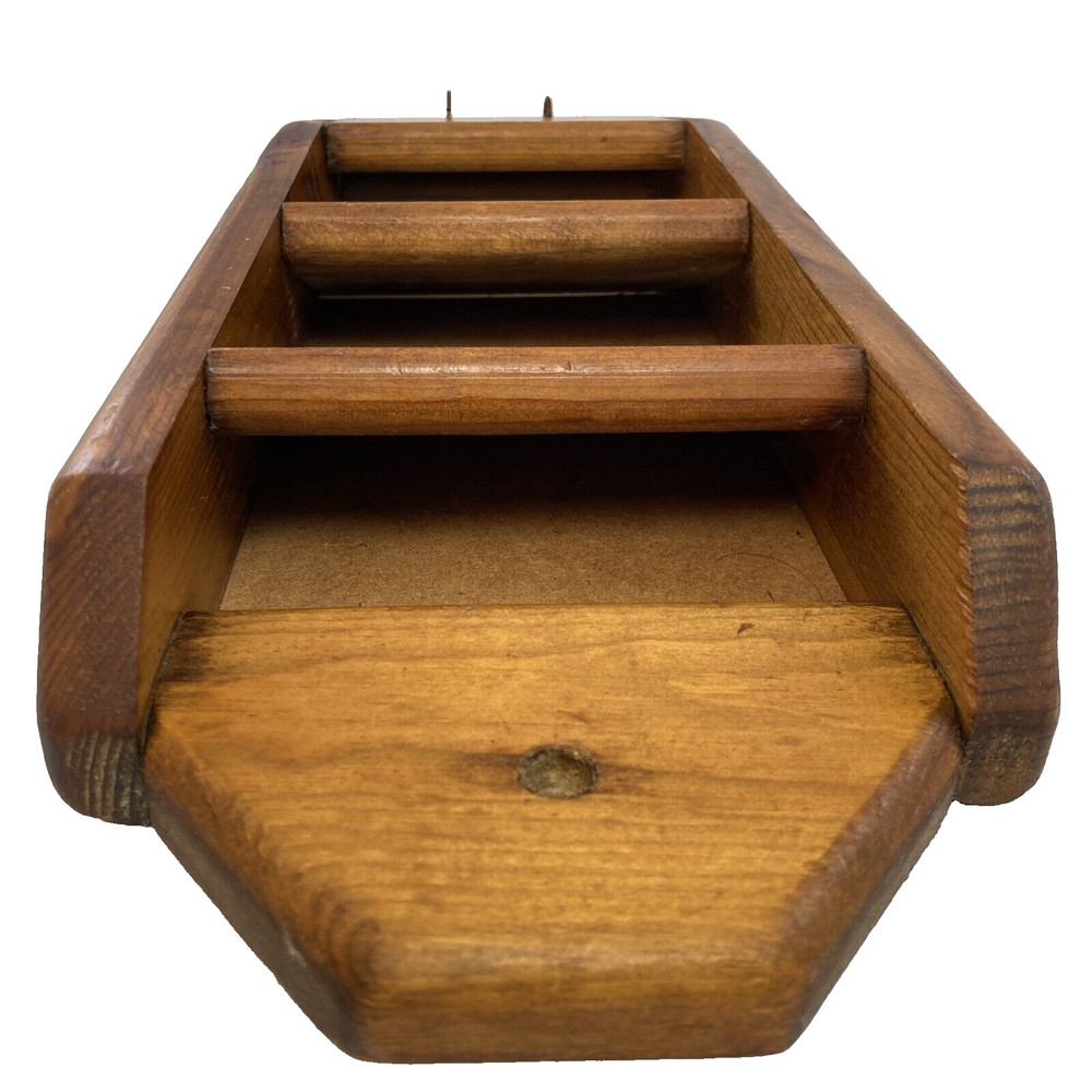 Wood 3 Tier Wall Mail Letter Organizer