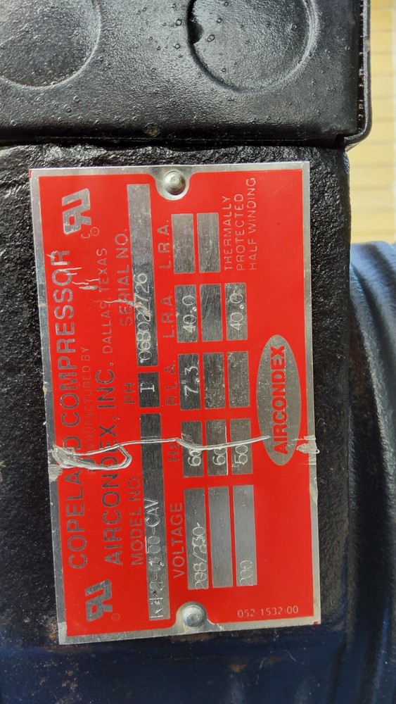 COPELAND COMPRESSOR KAK2-0100-CAV