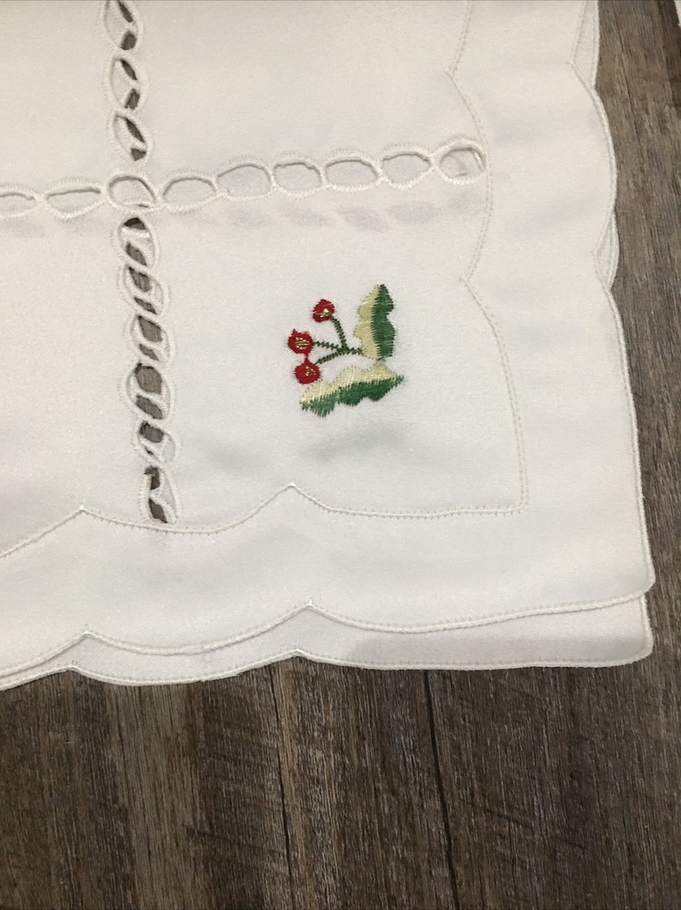 Cloth Christmas Holly (6)Table Place Mats