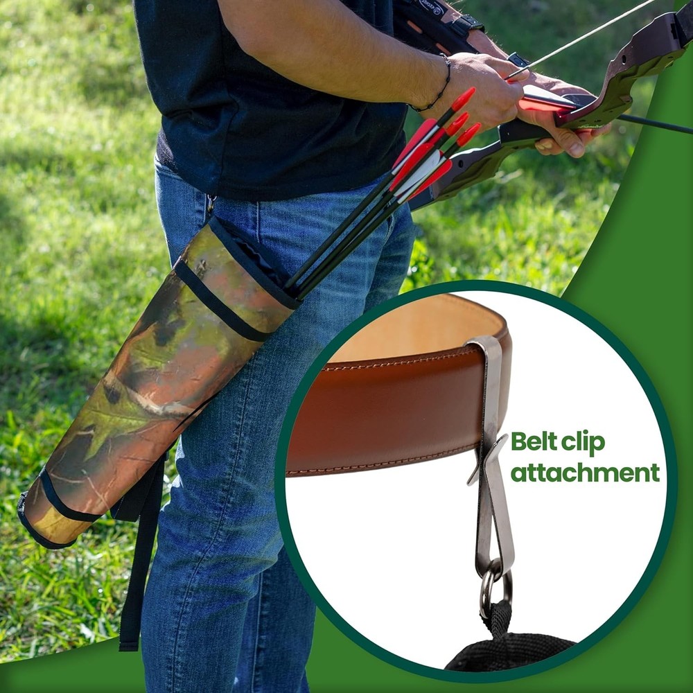 Versatile Lightweight Archery Quiver - Adjustable & Comfortable for Any Session