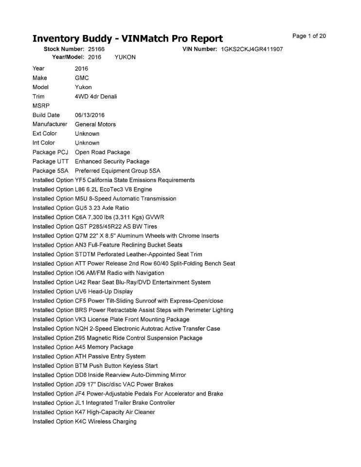 YUKON 2016 Jack 1550862