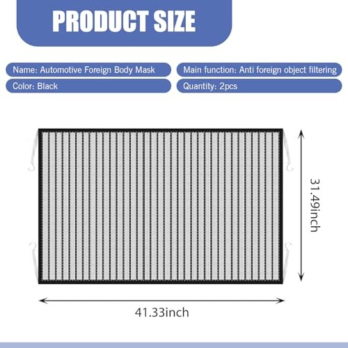 2 PCS Car Grille Net, Reusable Engine Air Intake Protective Net, Foldable