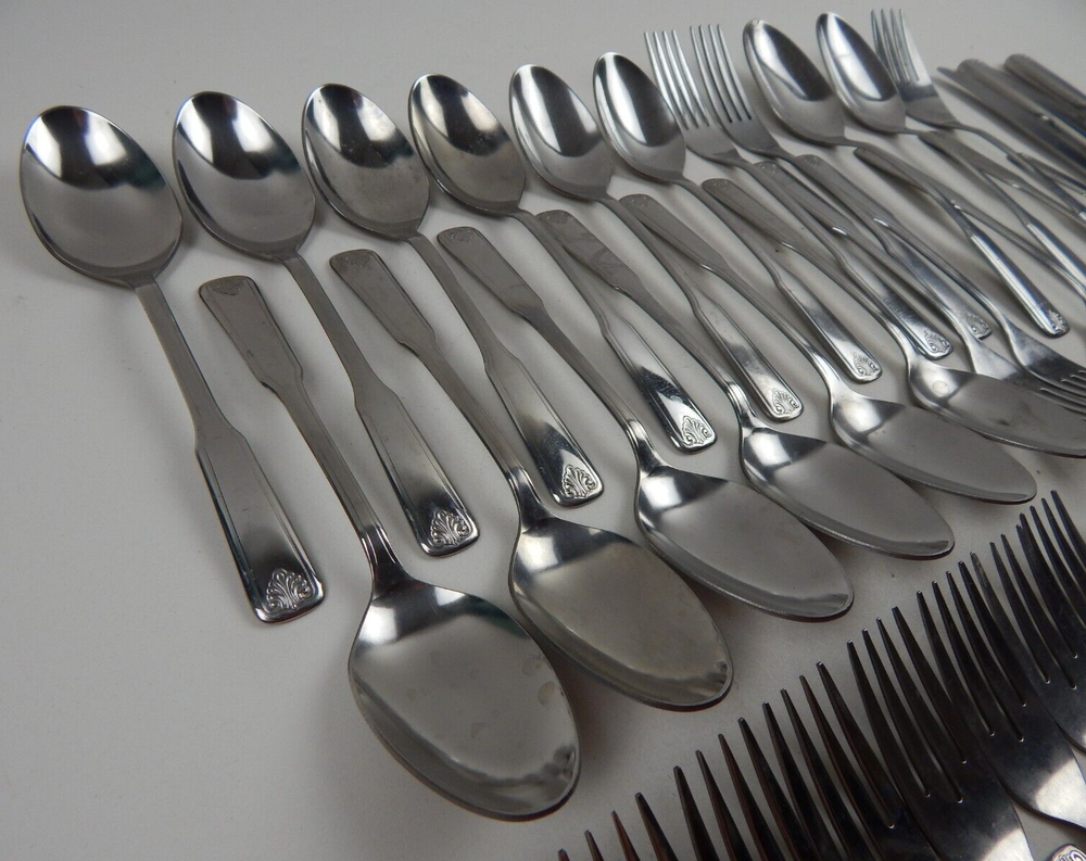 Oneida SHELTON Custom Stainless Flatware Spoons Forks Knives 54pc