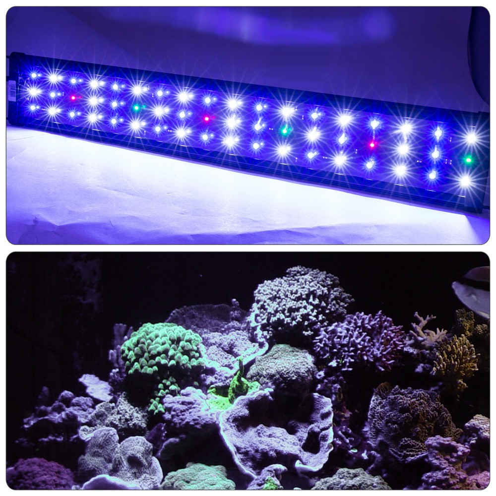 LED SMD 30"-42" Multi Color Aquarium Fish Tank Light Extendable Bracket 2-Modes