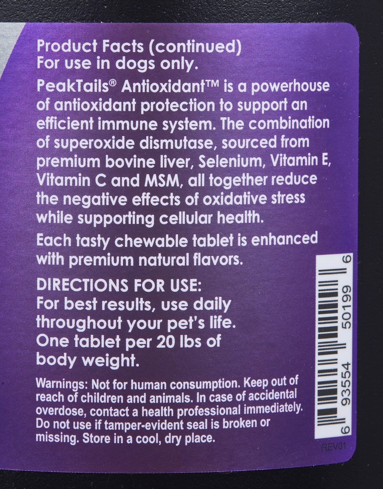 PeakTails Antioxidant for dogs - Immune Support