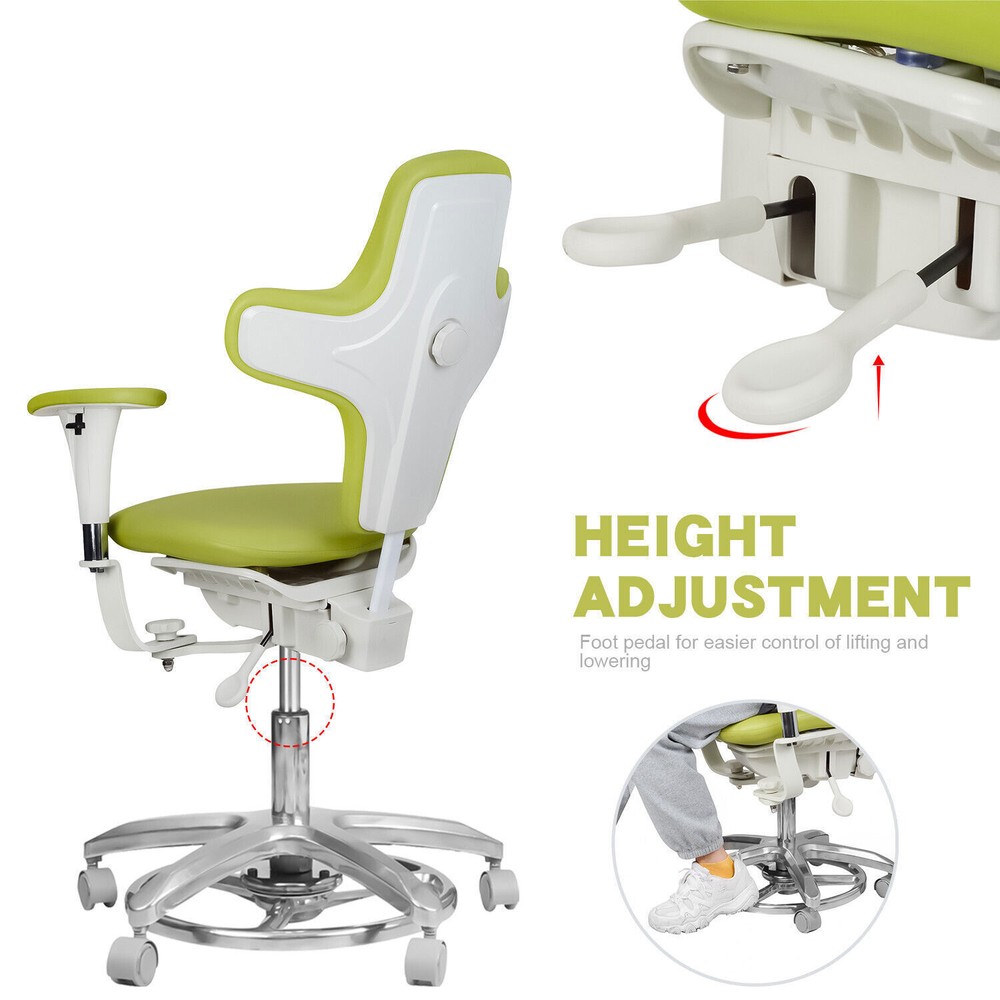 Ergonomic Dental Microscope Stool Micro Surgeon Chair Adjustable Foot Controlled