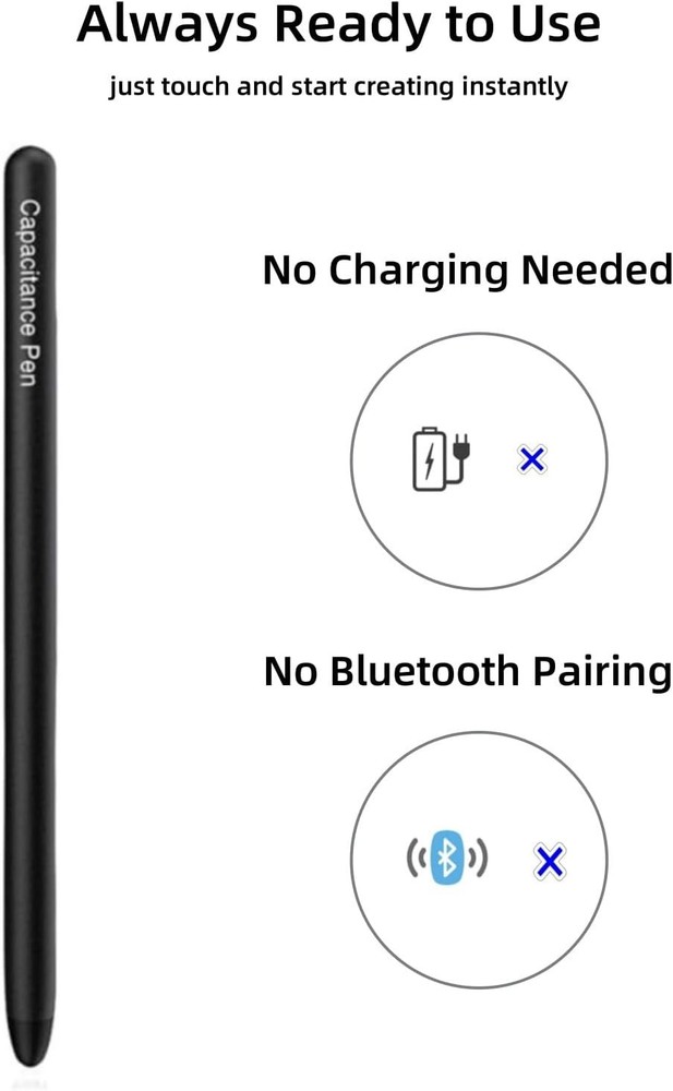 Stylus Pen for Galaxy Z Fold 7, Supporting Both Internal & External Black