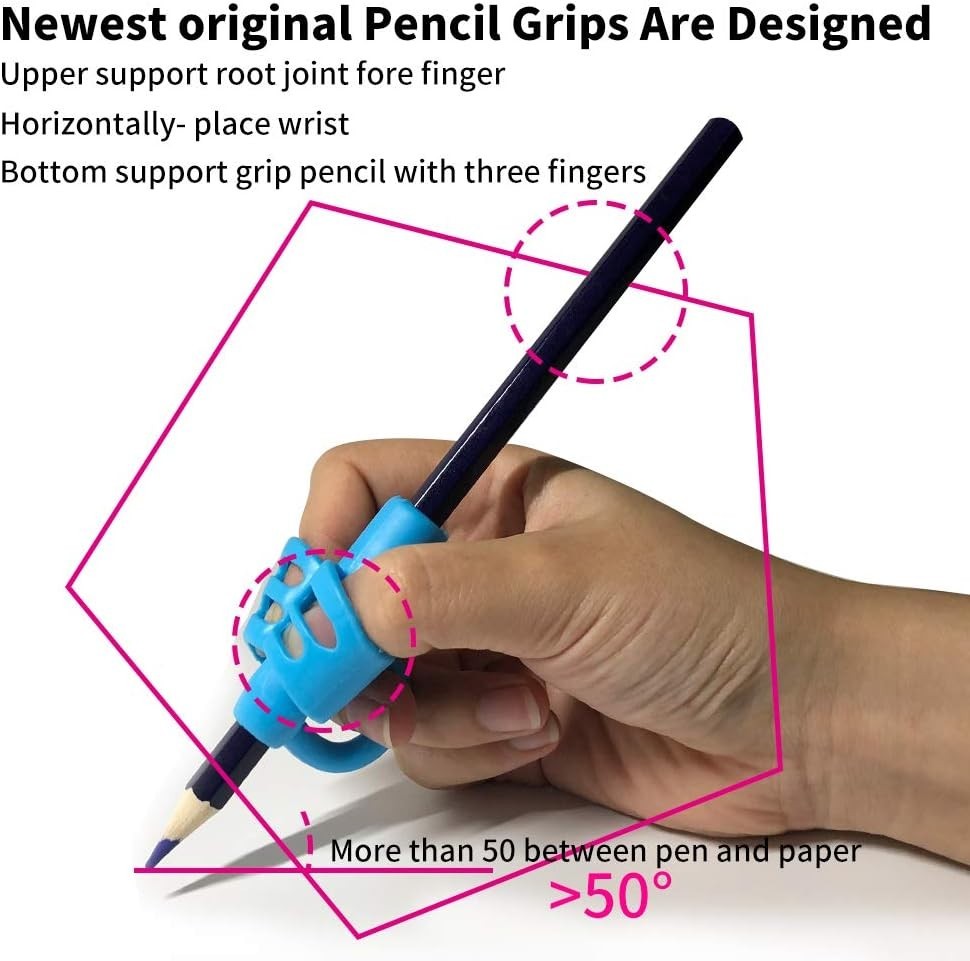 Pencil Correction Grips – Soft Silicone Holders for Correct Writing Posture