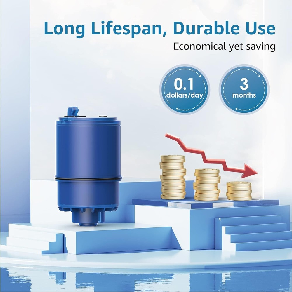 AQUA CREST Water Filter Replacement for RF-9999® Faucet , NSF Certified, 12 Pack