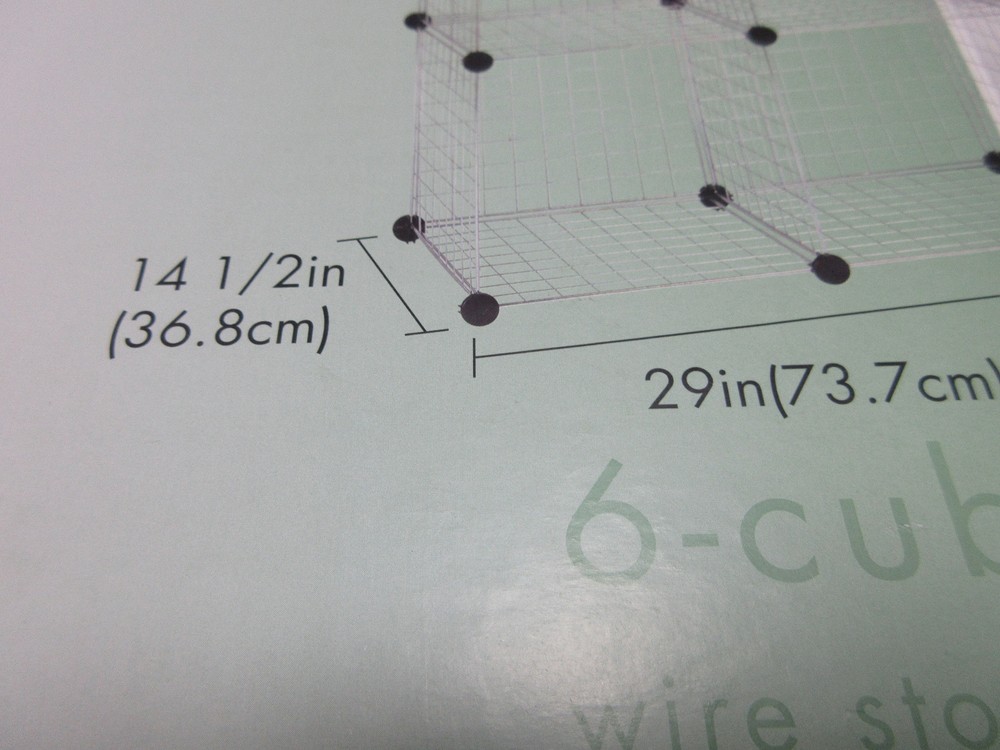 Floor Standing 6 Cube CHROME Storage Unit Garage Office Organizer