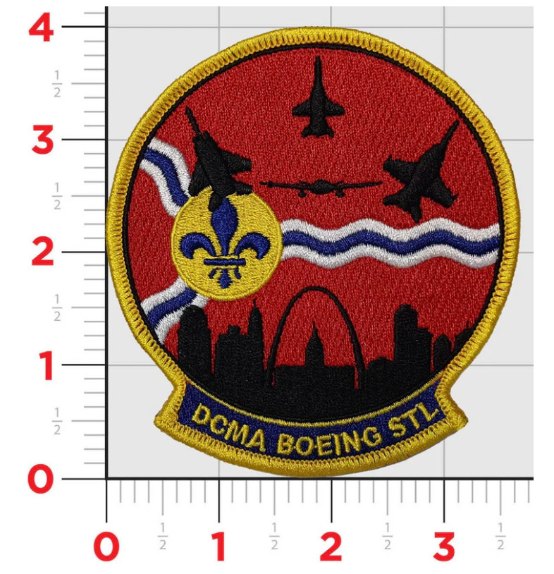 DCMA BOEING ST LOUIS EMBROIDERED PATCH WITH HOOK & LOOP