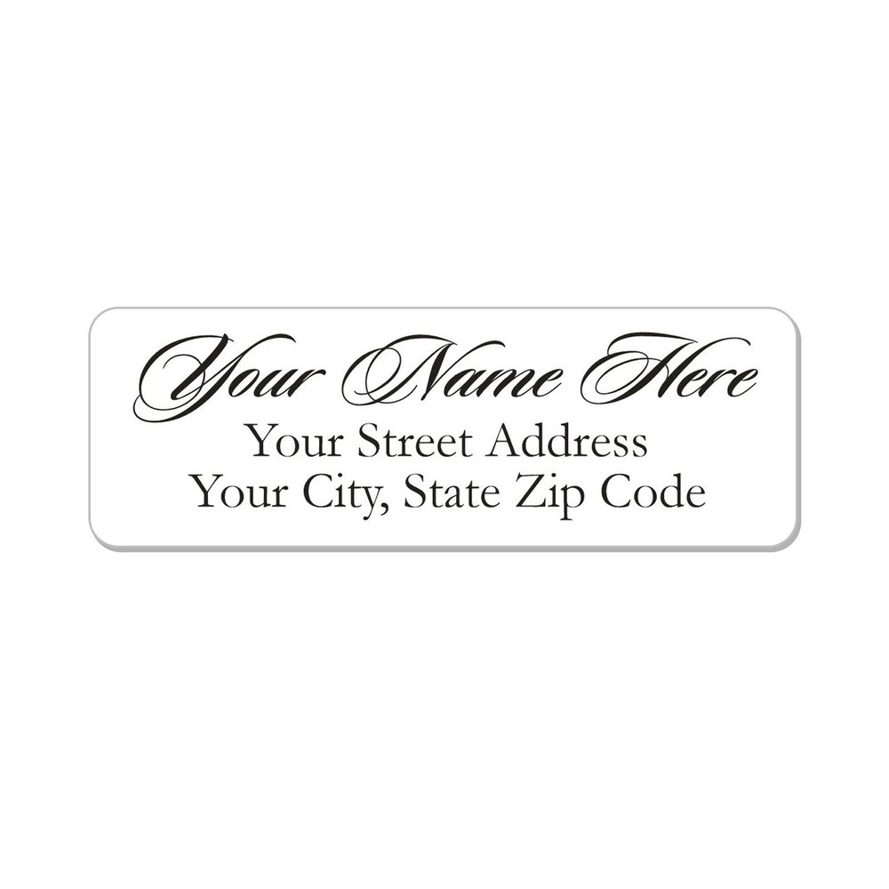400 Personalized Return Address Labels / Printed 1/2 Inch x 1 3/4 Inch Script