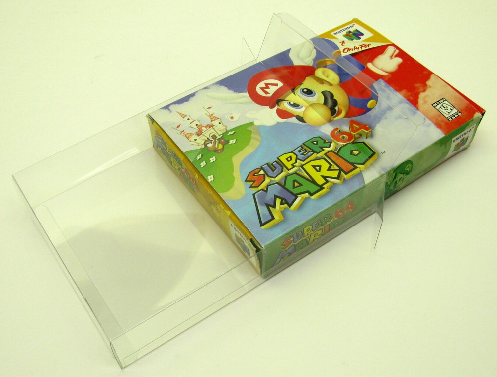1x NINTENDO 64 N64 CIB GAME BOX - CLEAR PROTECTIVE BOX PROTECTOR SLEEVE CASE