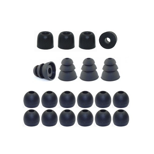 Size Medium 10 pair assortment replacement ear tips earphone tips earbuds