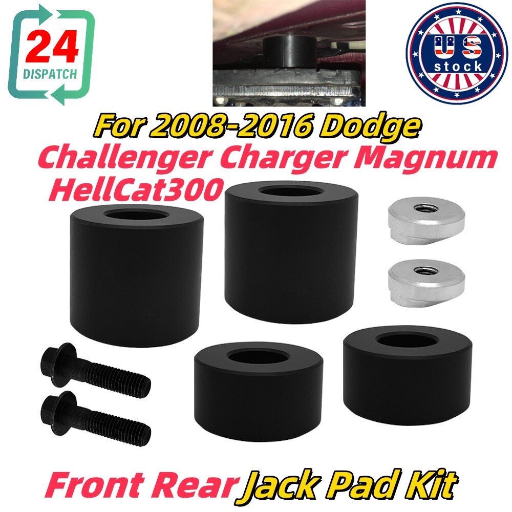 For 08-2016 Challenger /Charger /Magnum /HellCat300 Black Front& Rear Jack Pad