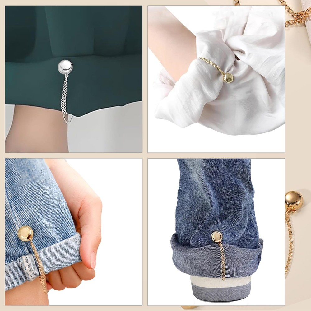 VYNFLICK Magnetic Clothing Clips: 12 Pcs Multi-Function gold, silver, black