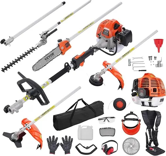 26cc 2 Cycle Gas Powered Dual Sided Hedge Trimmer, Weed Eater, String Trimmer