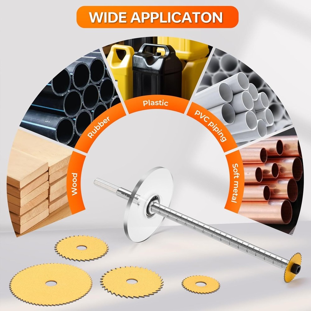 inside Pipe Cutter for PVC Pipe, Cutter Tool Set with 7 Inch Scale Adjustable De