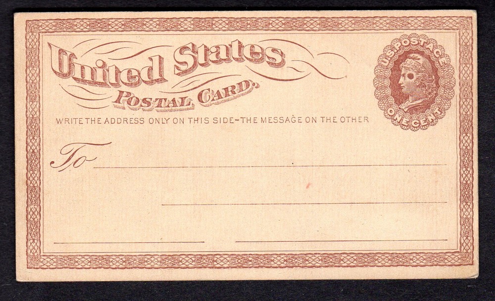 1873 UX3 RARE "Black Eye" Misprint Error!