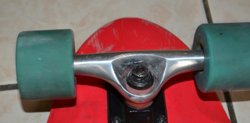 Punked skateboard with speed cruiser wheels