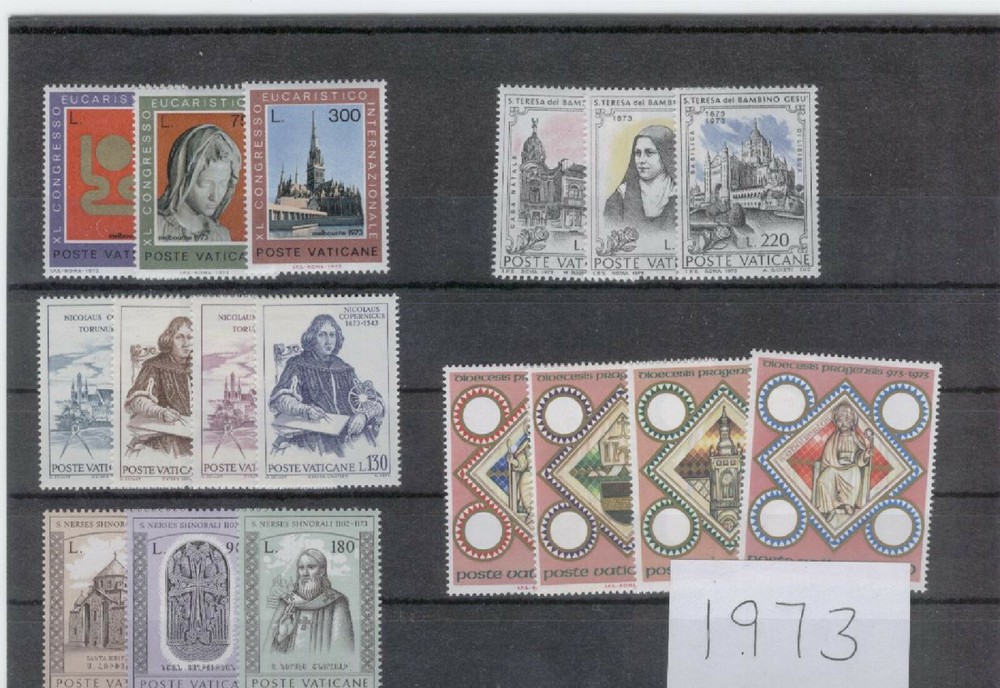 (FY73) Vatican Full yearset MNH 1973 v2