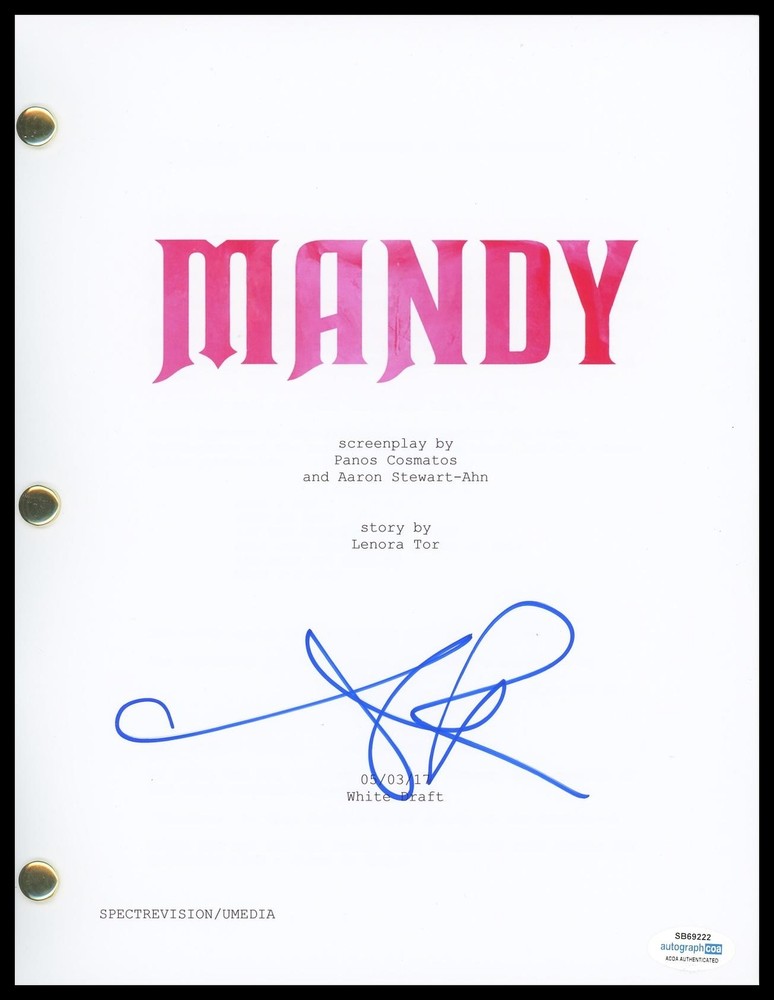 Andrea Riseborough "Mandy" AUTOGRAPH Full Complete Signed Screenplay ACOA