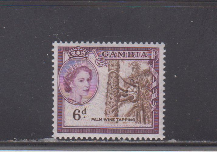 GAMBIA - 1953  MLH - SCOTT # 159  TREES