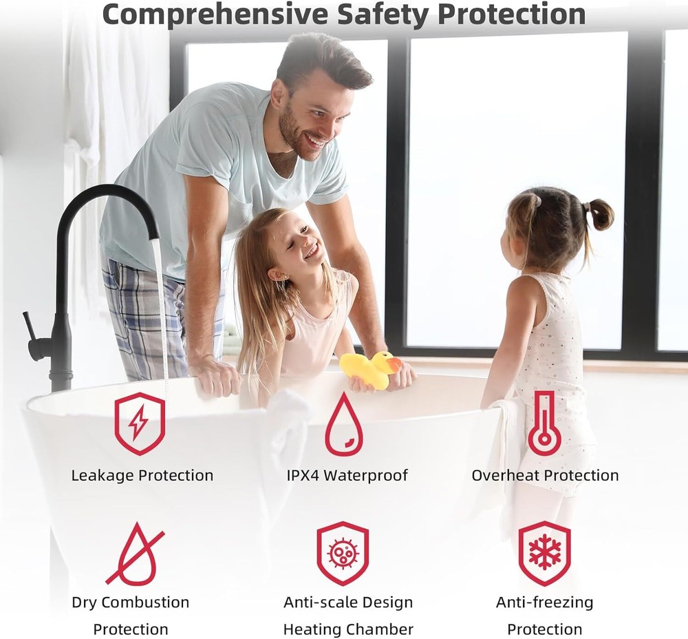 MIZUDO Tankless Water Heater Natural Gas 90,000 BTU 4.0 GPM On-Demand Hot Water