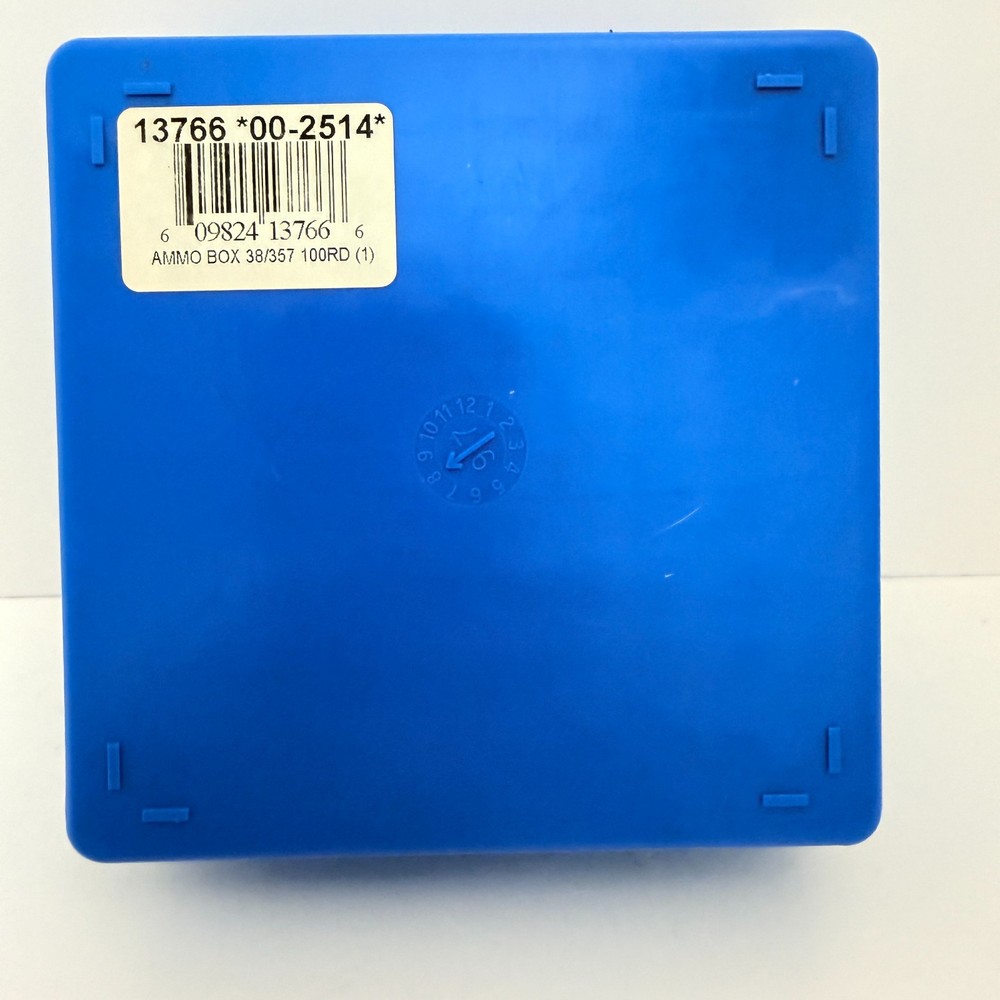 Dillon Precision Ammo Box .38 .357 Magnum 100rd Blue OLD STYLE Stackable