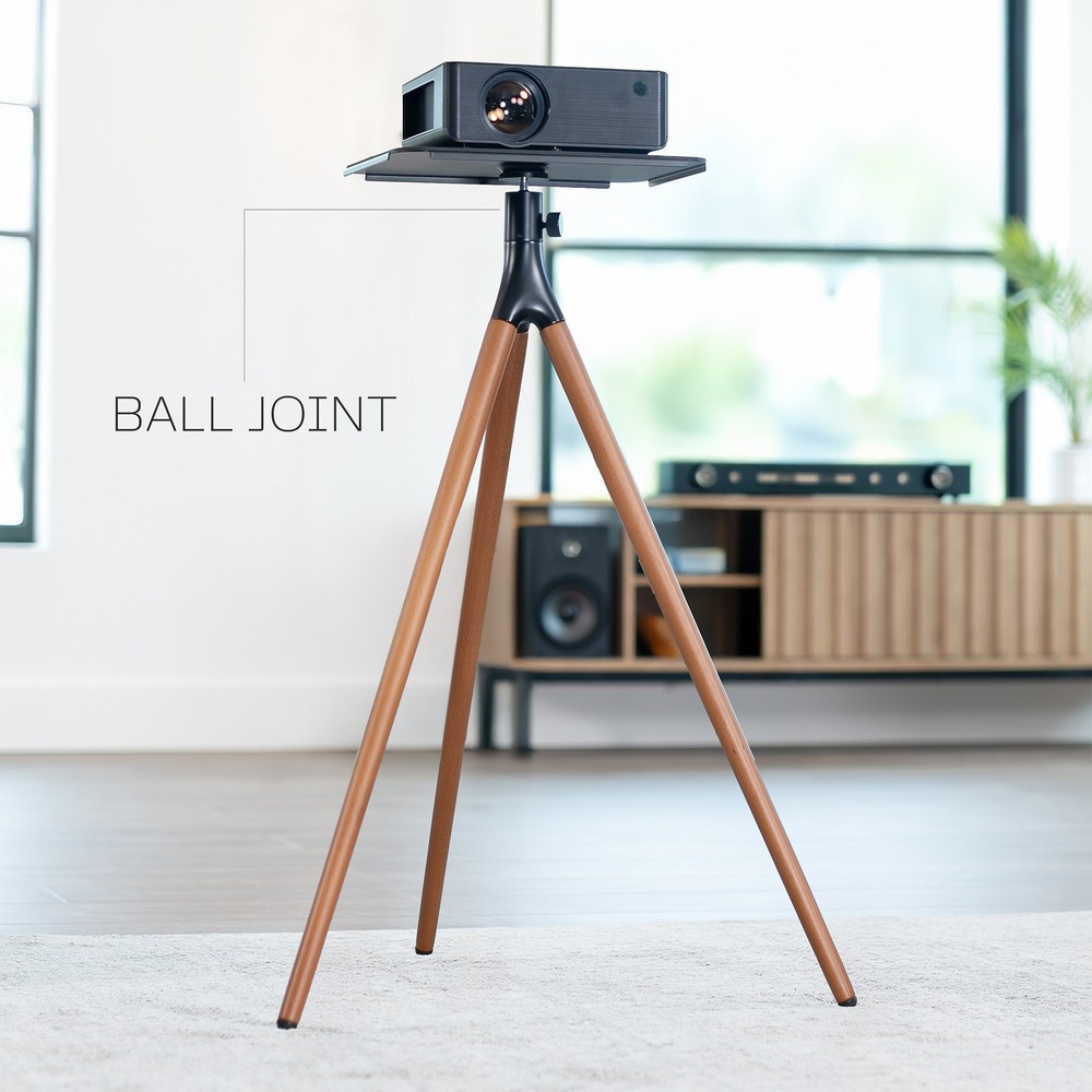 VIVO Dark Walnut Easel Studio Projector Stand