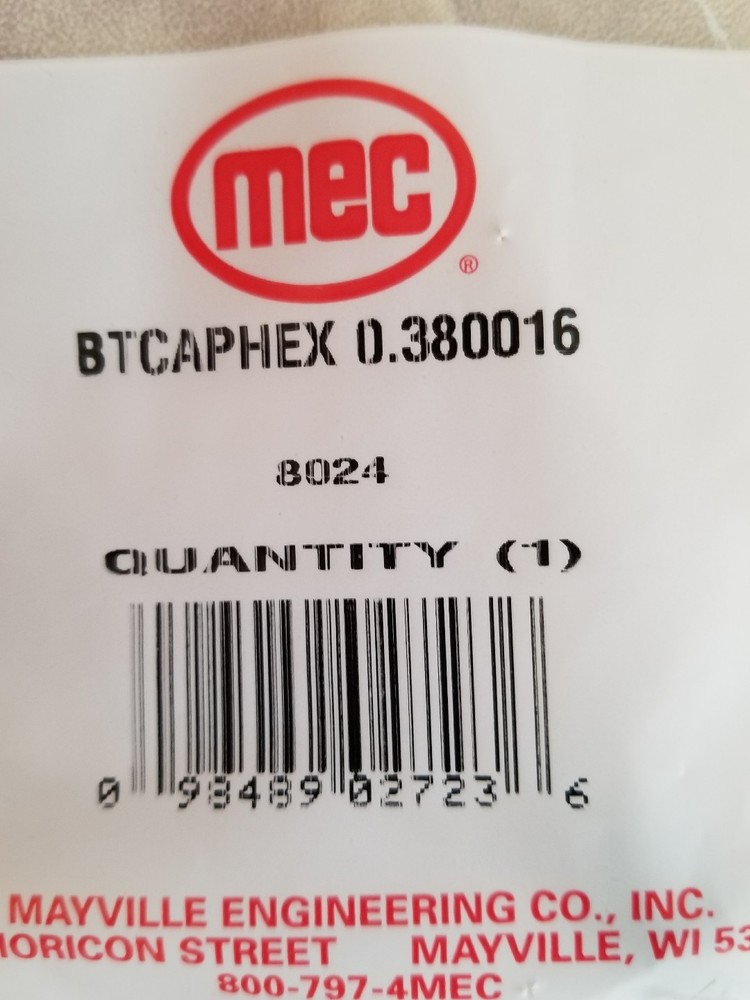 Mec Bottom cap hex bolt 3/8 inch ( Column Bolt HDW8024 ) Also end bolt on bar