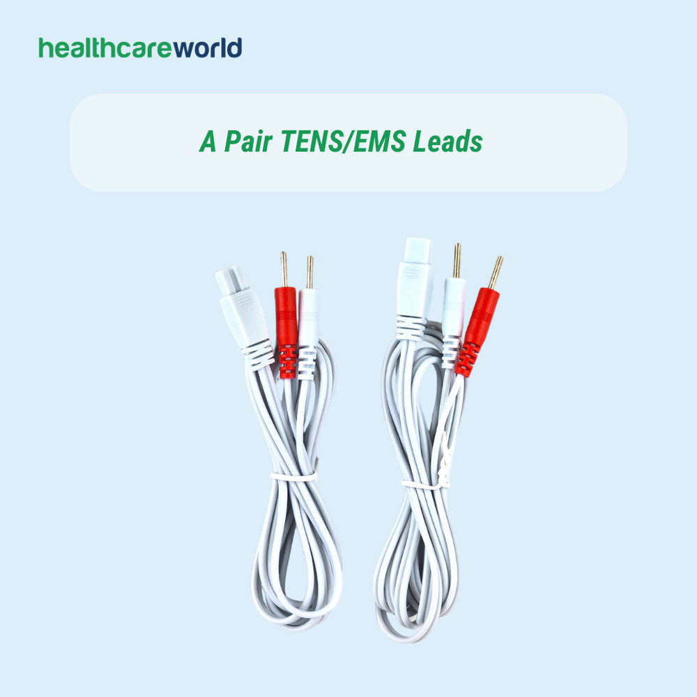 TENS leads with 2mm pin connection - One Pair