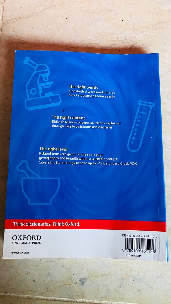 Oxford science study dictionary