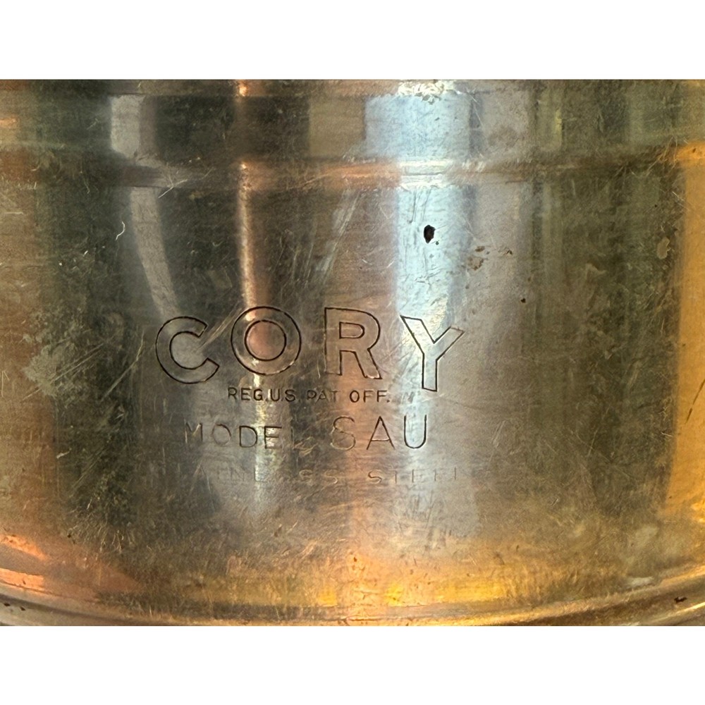 Cory Stainless Coffee Maker Upper Bowl Model SAU Mid Century Kitchenware
