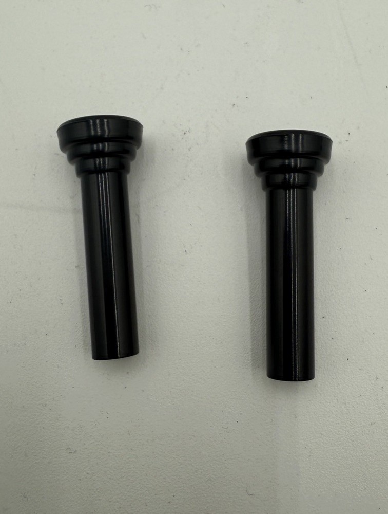 Pair Of 2 Pull Up Push Down Door Lock Rod Knobs Black