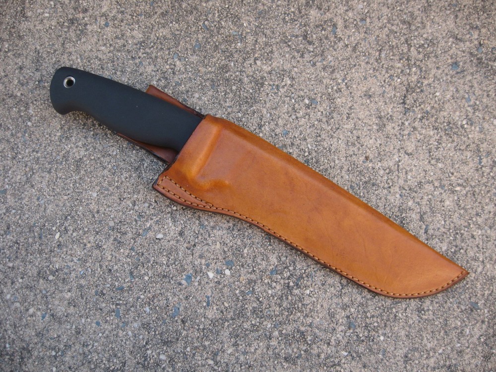 BUSSE Combat Basic 8 Knife Custom Molded Leather Sheath TAN - USA