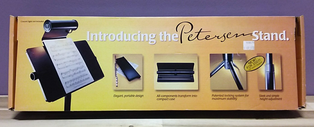Petersen Folding Music Stand ~ Transforms Into Compact Case ~ Model # P2K