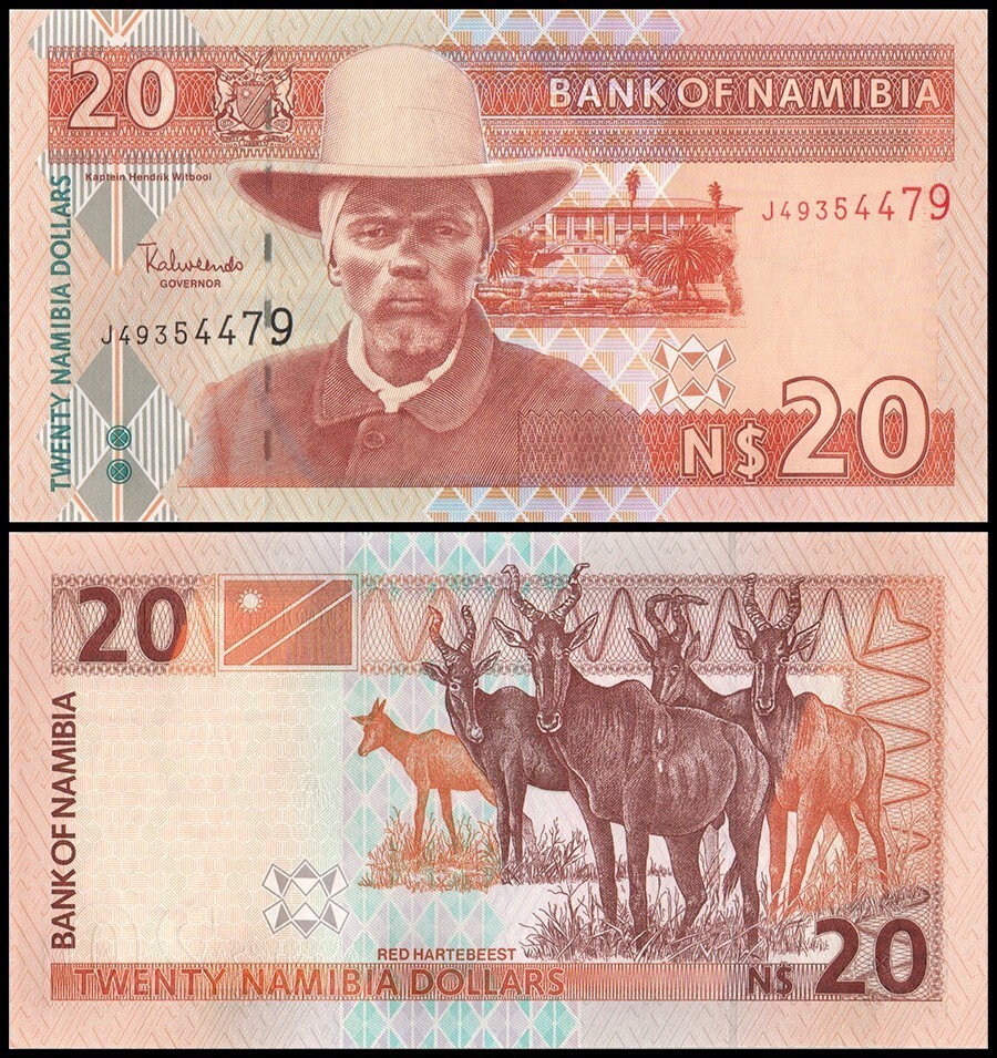 Namibia 20 Namibia Dollars, 2002 ND, P-6b, UNC