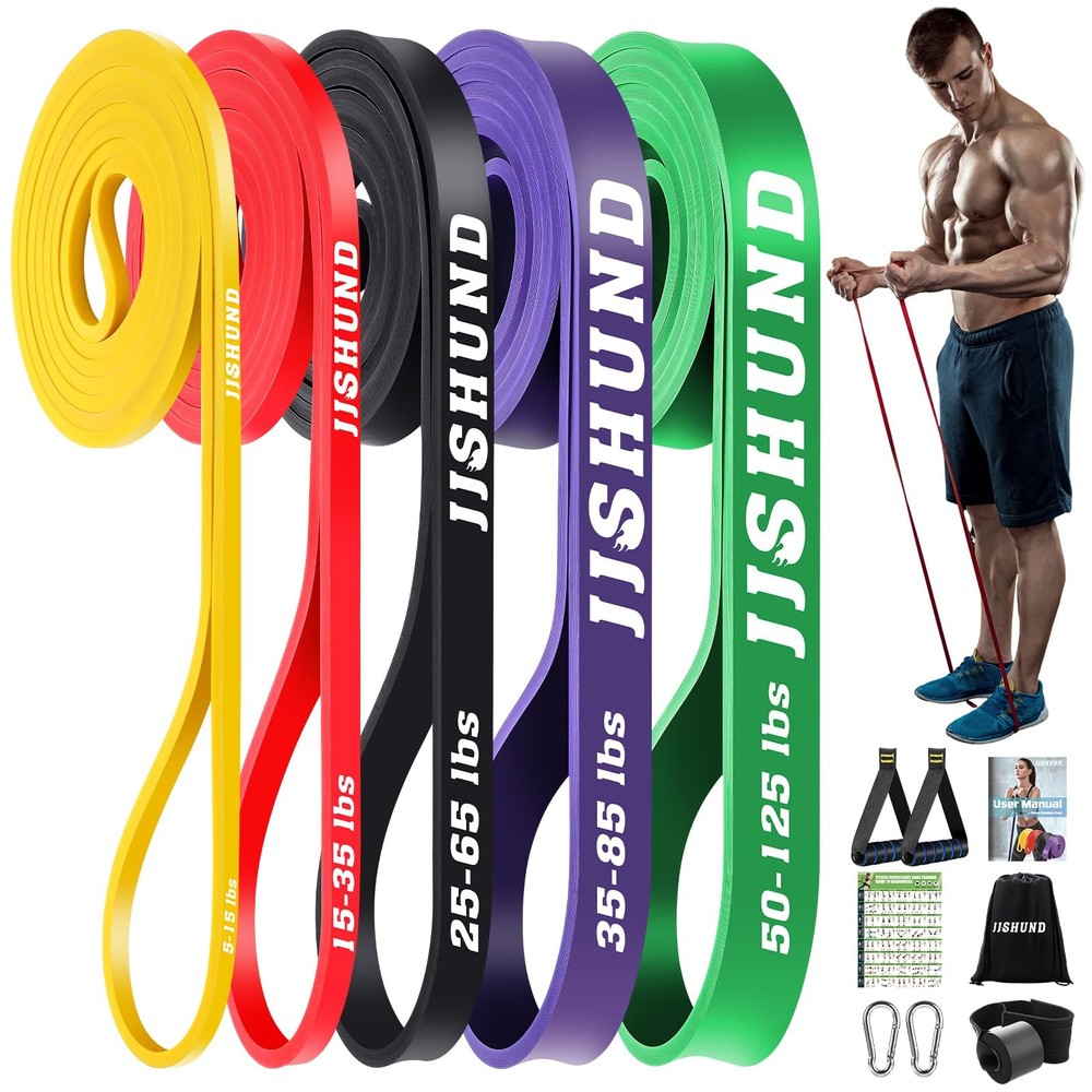 Resistance Bands, 5 Pcs Pull Up Assistance Bands Pull Up Bands Exercise Bands...