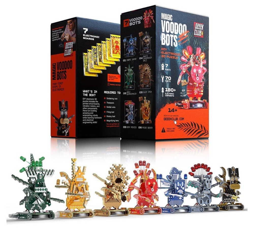 Magic Voodoo Bots Robot Building Kit for Kids - Robotics STEM Construction