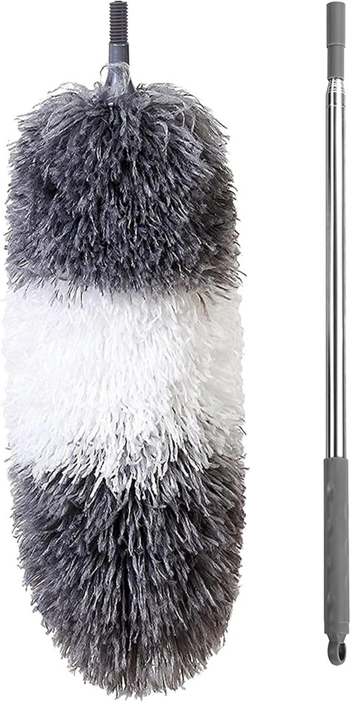 Microfiber Feather Duster Extendable Pole Bendable Head 100in Cleaning