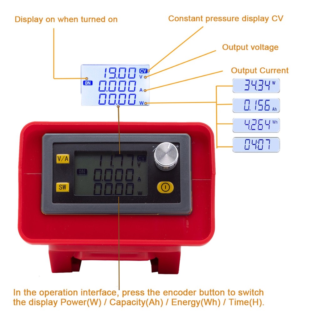 Portable Adjustable Voltage DC Power Supply For Parkside 20V Lithium Battery