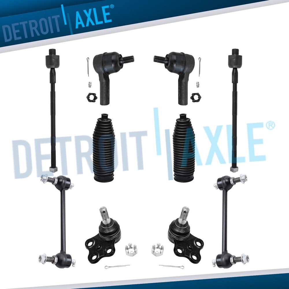 Front Lower Ball Joints Sway Bars Tie Rods Boots for 1996 - 2004 Pathfinder QX4