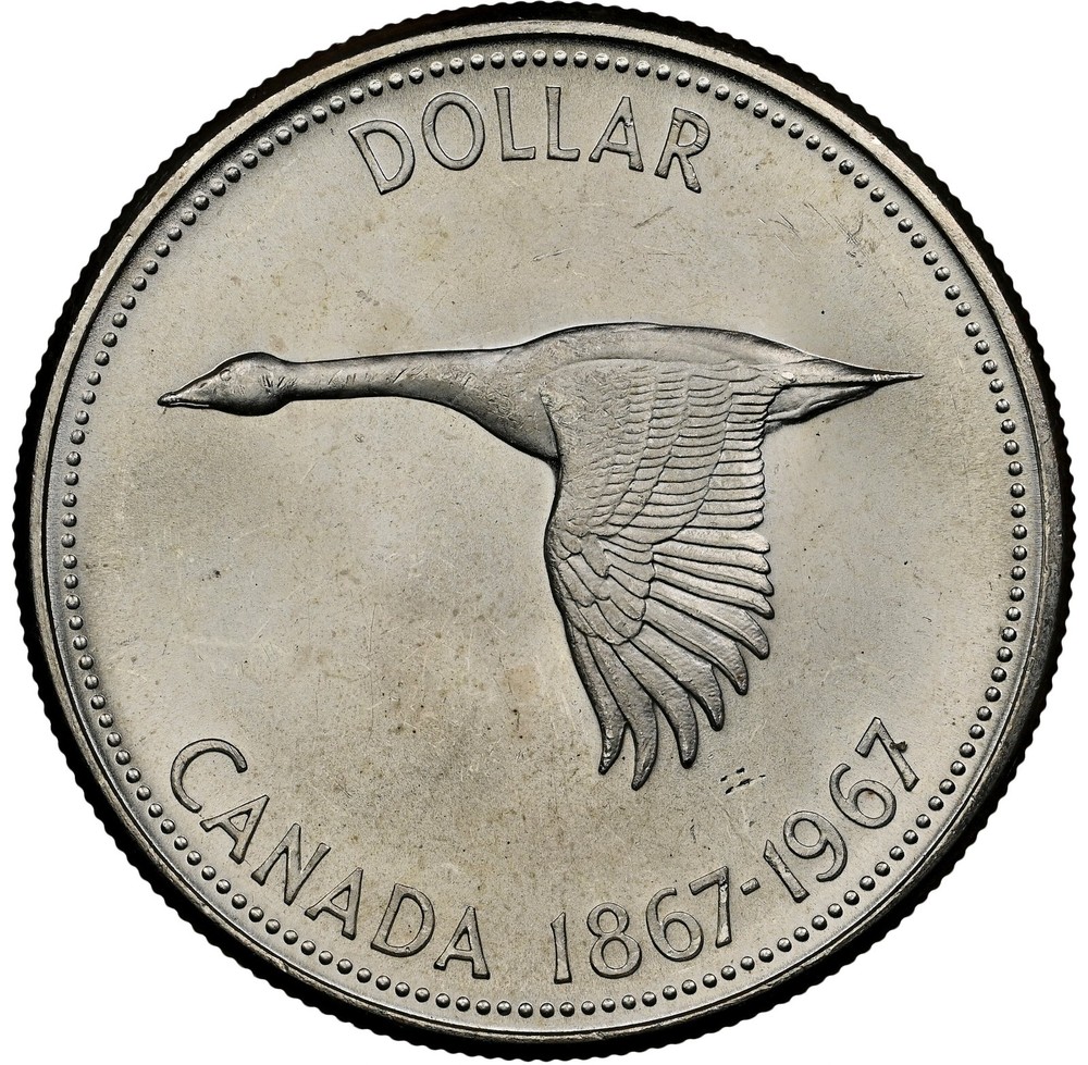 Canada 1967 Silver Dollar - NGC MS64 - Near Gem!