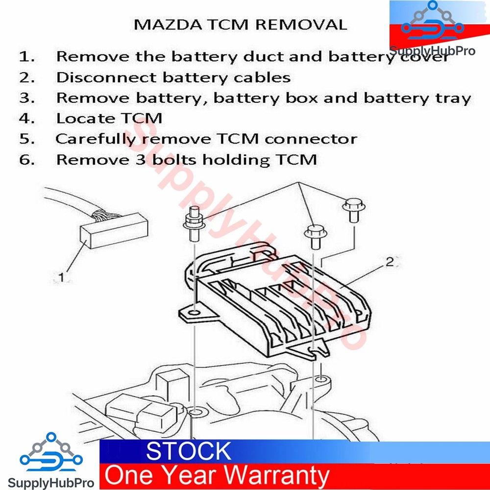 Reprogrammed Tested 2010-2011 MAZDA 3 2.0L Transmission Module TCM LF8M189E1F