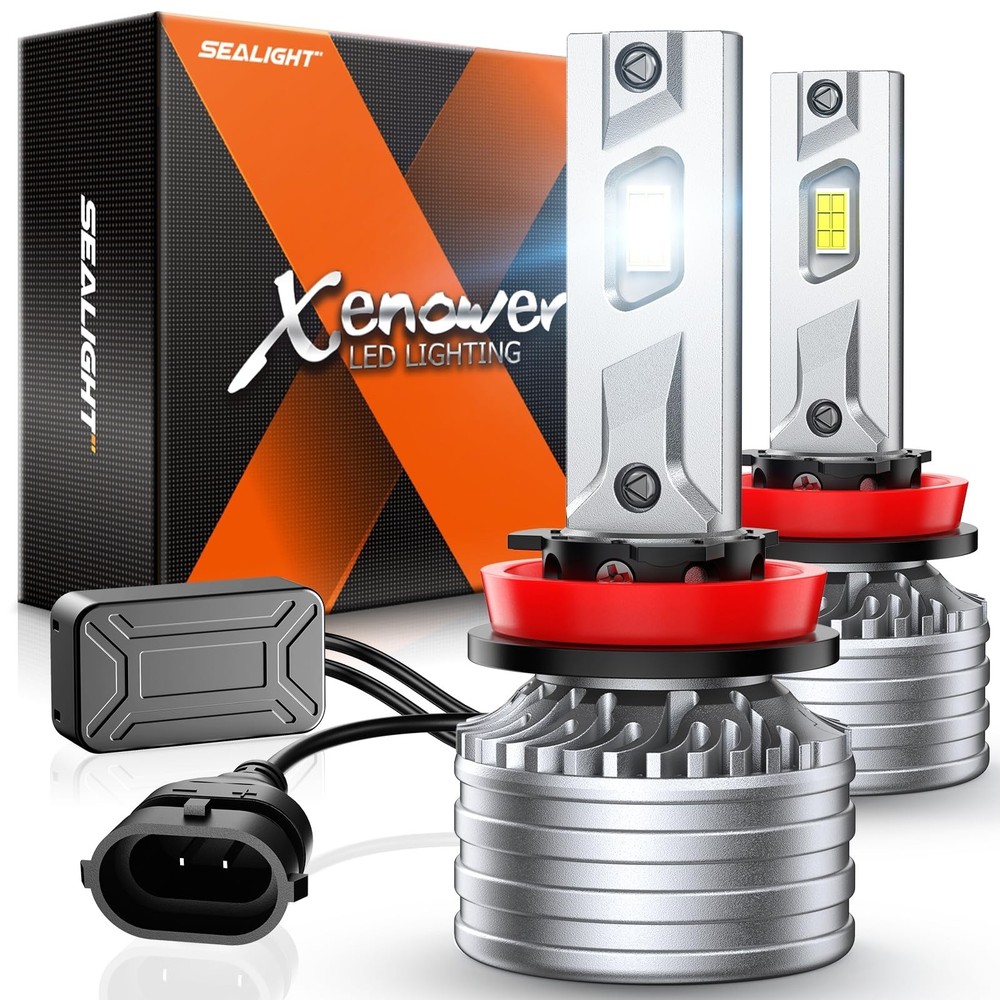 SEALIGHT H11/H8/H9 Fog Bulb, X4I 70,000LM Super Bright H11 Light Powersport, ...