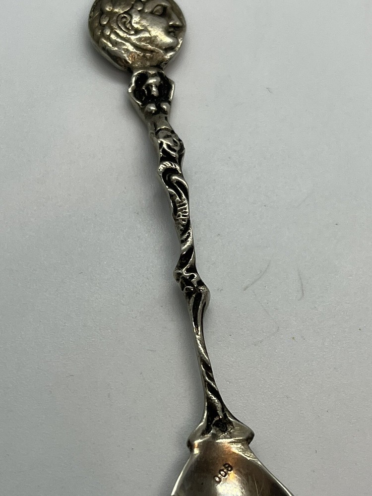 Vintage 800 silver small decorative spoon